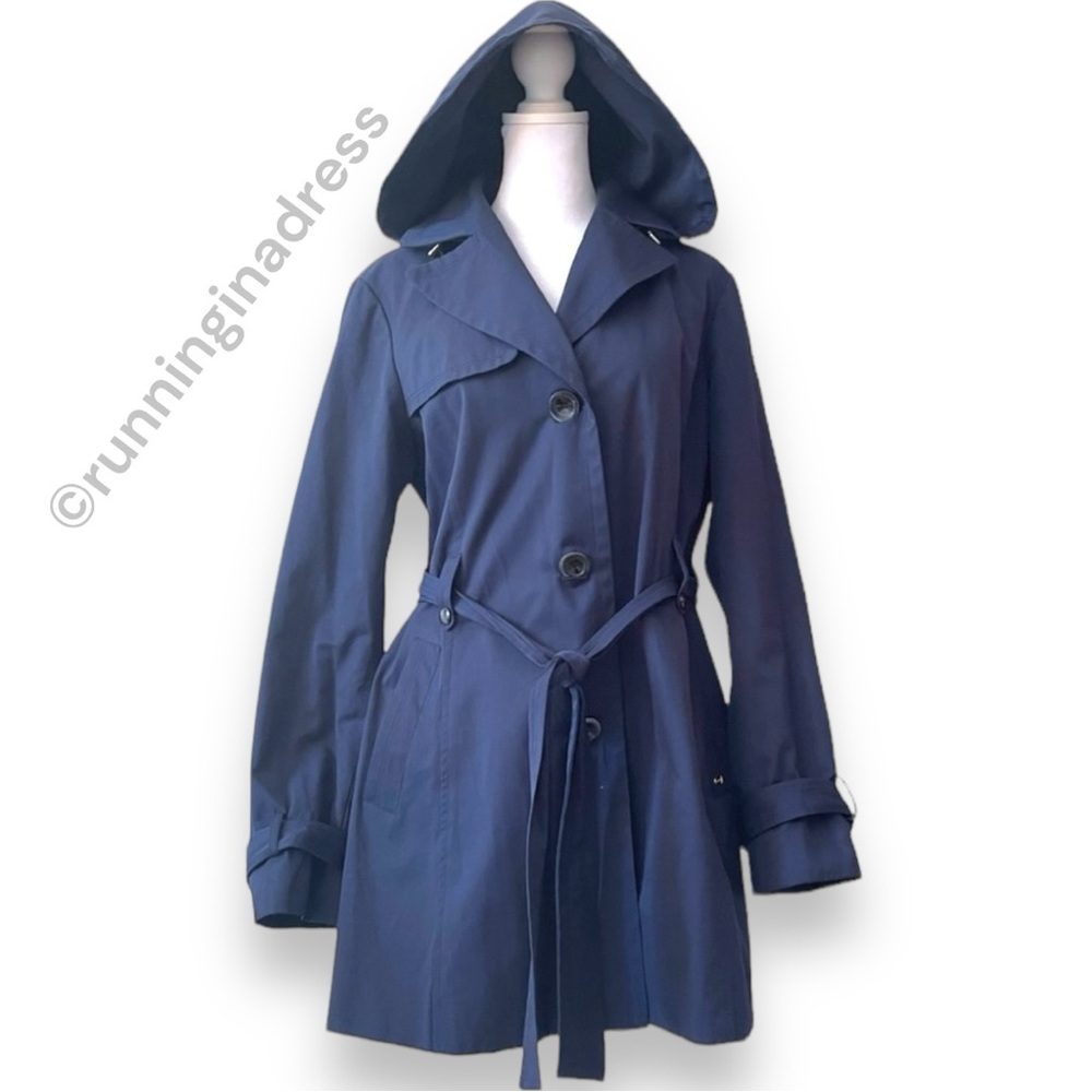 Ellen Tracy Single Breasted Removable Hooded Wate… - image 1